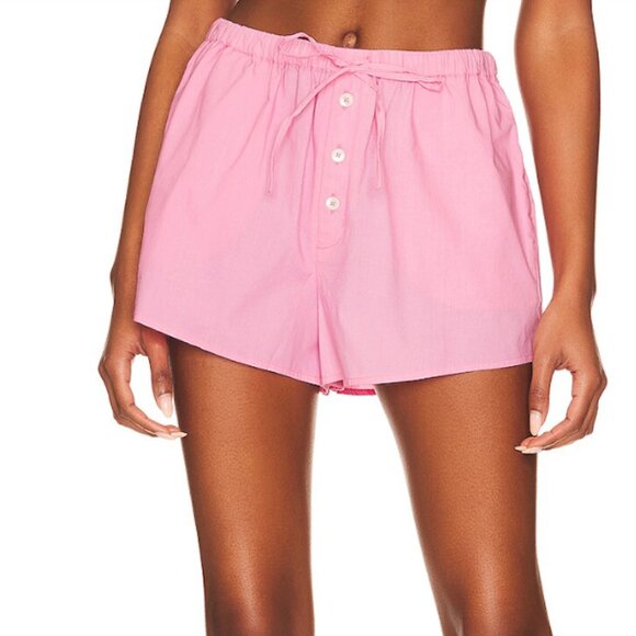 LSPACE Poplin Skipper Shorts in GUAVA Size Small